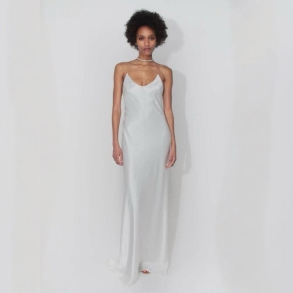 GALVAN LONDON PRAIANO BRIDAL SLIP DRESS IN WHITE size 6 NWT $1,995.00
